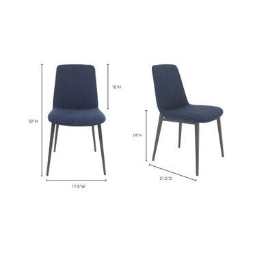 Kito Dining Chair Blue - Set Of Two-Moes-MOE-EJ-1017-26-Dining Chairs-8-France and Son