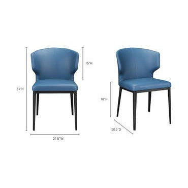 Delaney Side Chair Steel Blue - Set Of Two-Moes-MOE-EJ-1018-28-Dining Chairs-5-France and Son