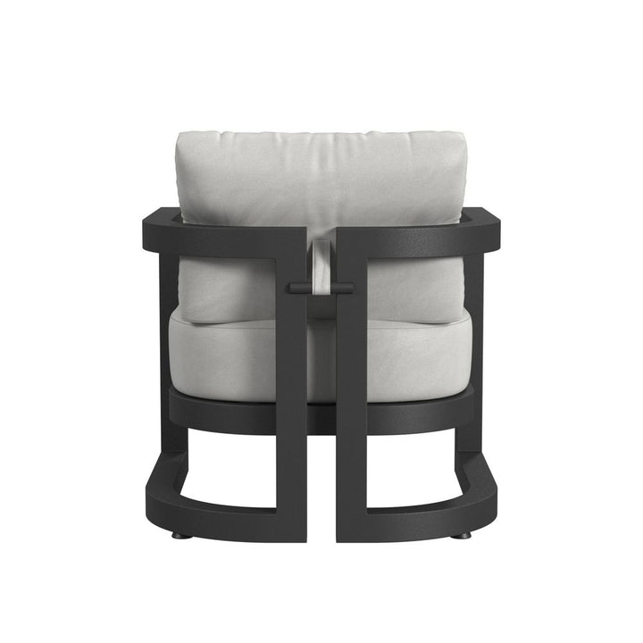 Outdoor Lounge Chairs Malibu Club Chair in Cast Silver, No Welt