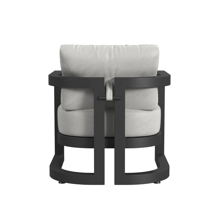 Outdoor Lounge Chairs Malibu Club Chair in Cast Silver, No Welt