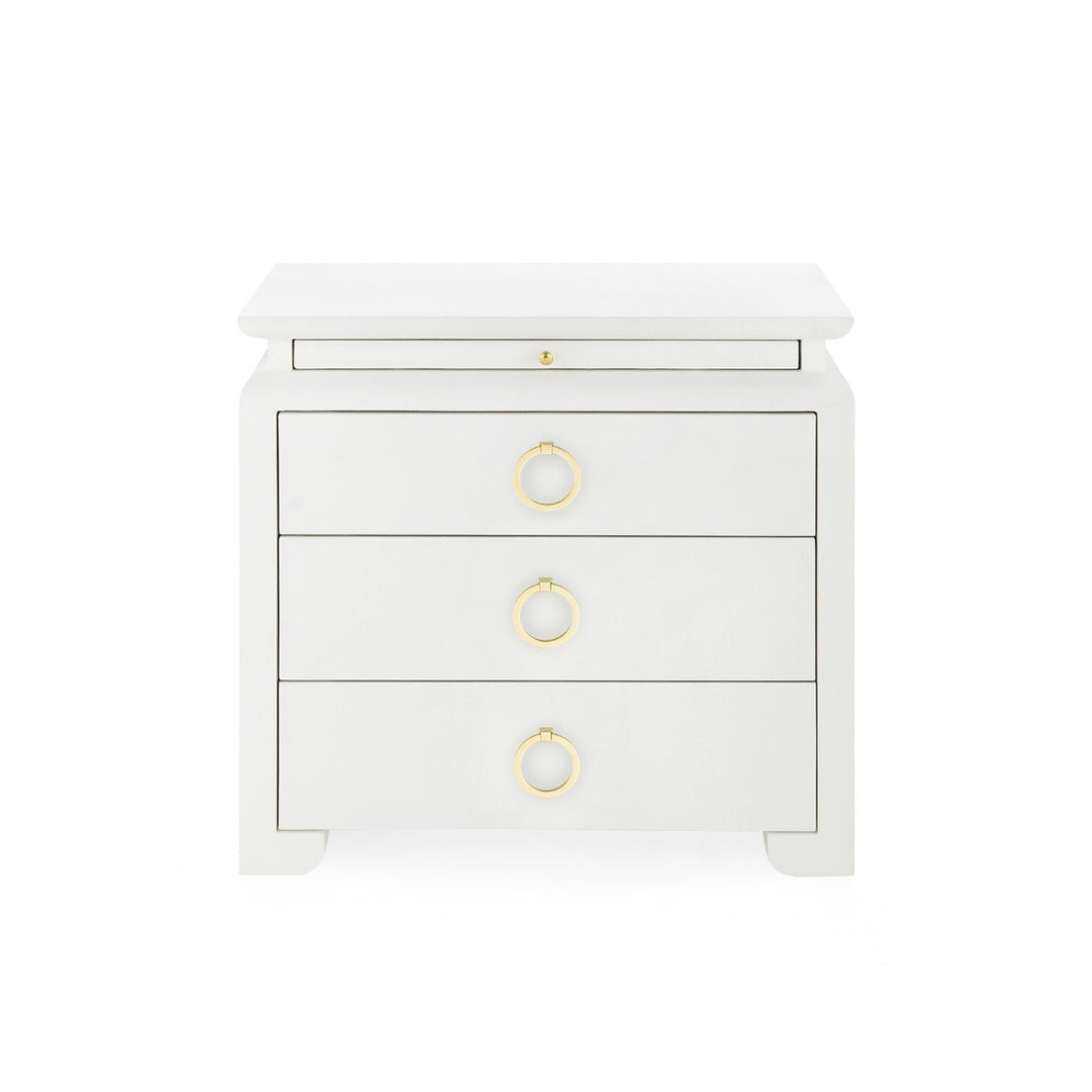 Elina 3-Drawer Side Table, Vanilla