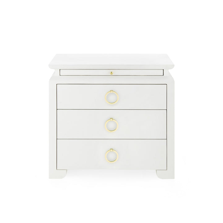 Elina 3-Drawer Side Table, Vanilla