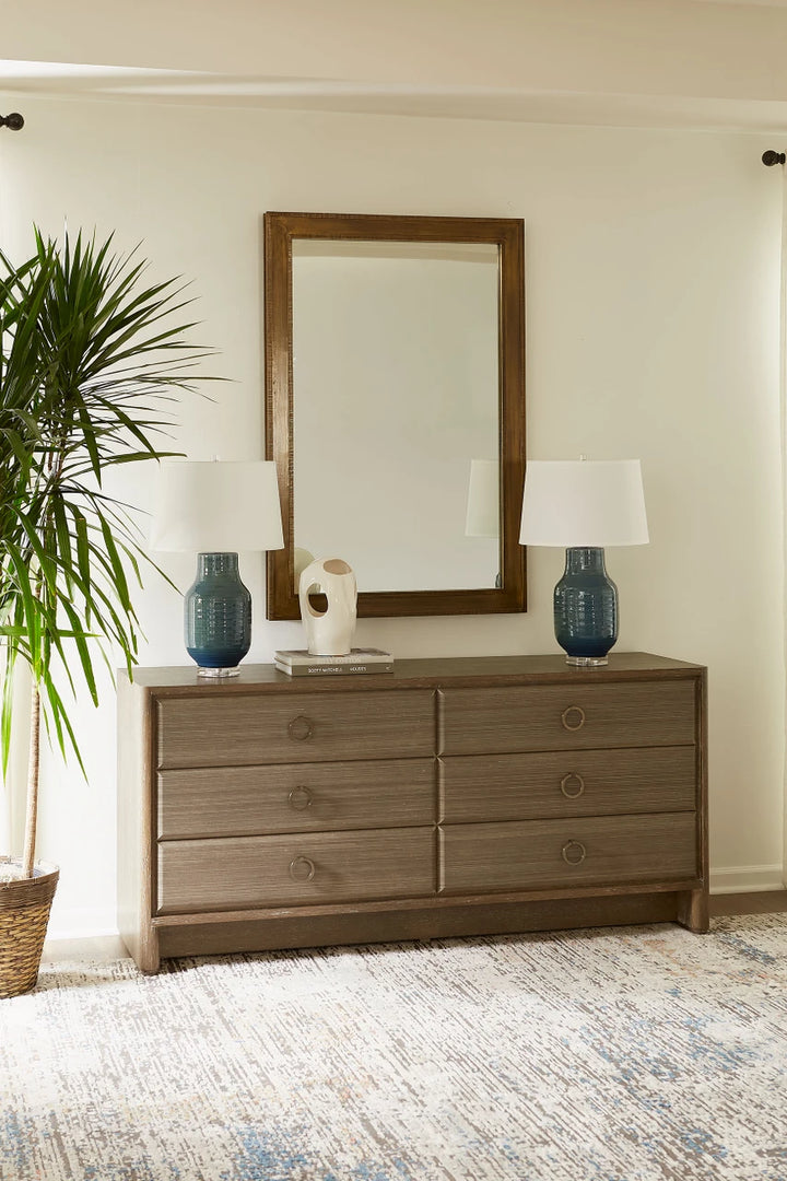 Ellen Large Mirror, Antique Brass