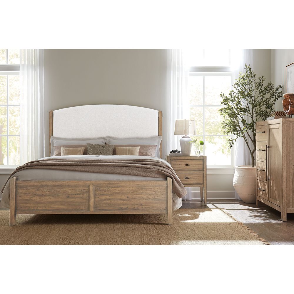 Beds Terrace Row Queen Upholstered Bed - Beige