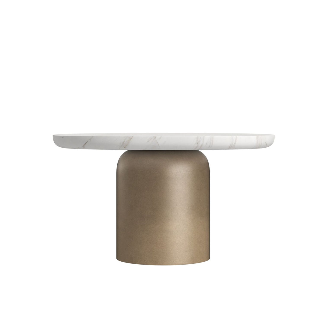 Verge Oval Cocktail Table — Bronze Metallic