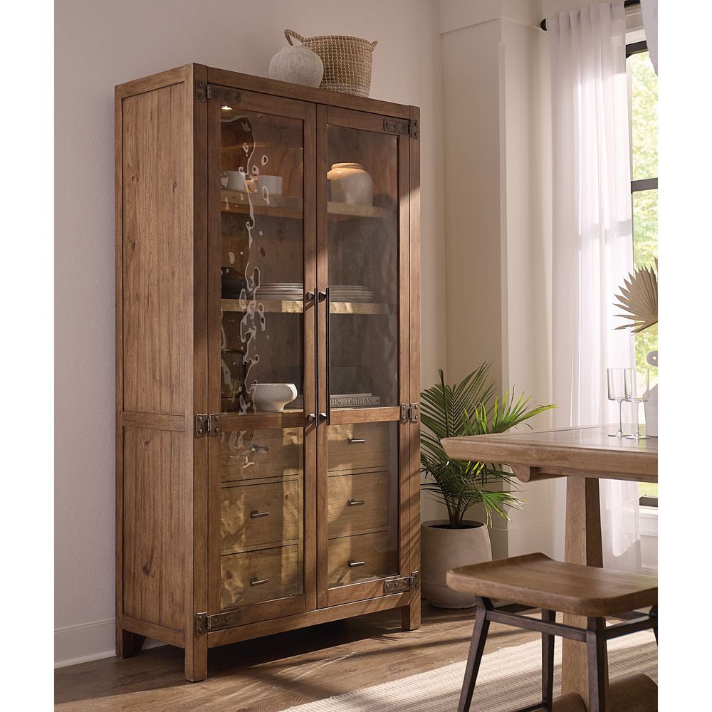 Cabinets & Curios Terrace Row Display Cabinet - Dark Wood