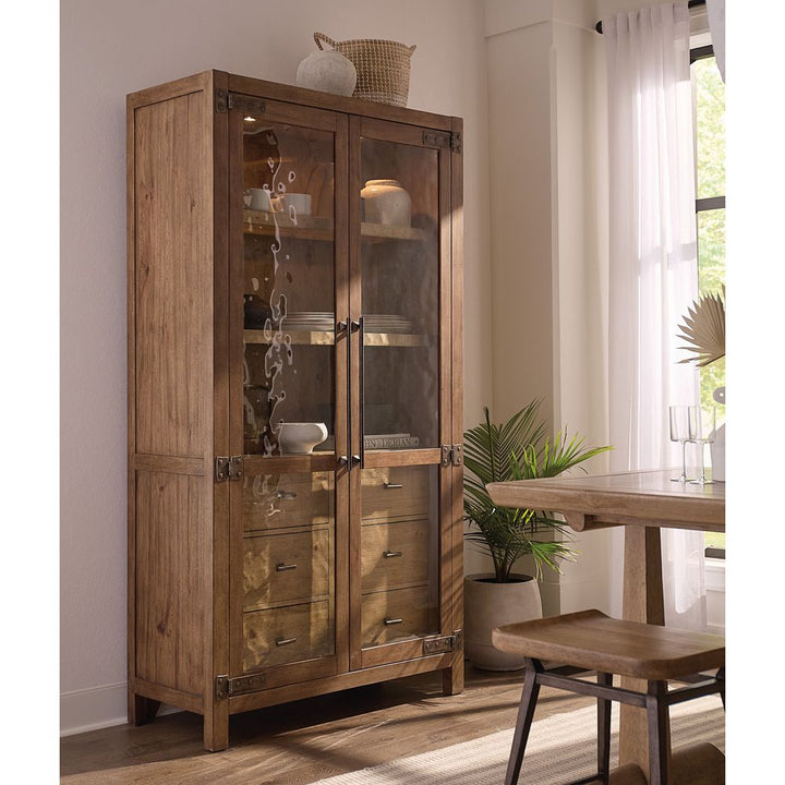 Cabinets & Curios Terrace Row Display Cabinet - Dark Wood