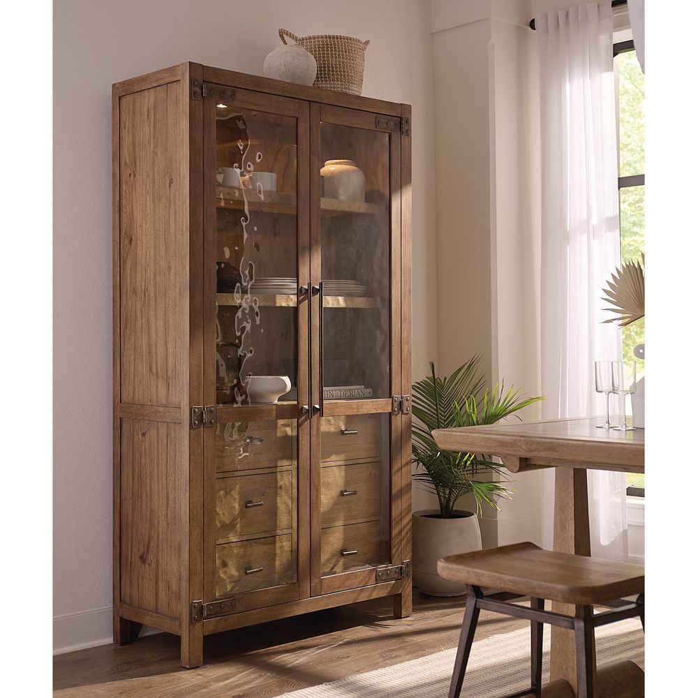 Cabinets & Curios Vineyard Row Display Cabinet - Dark Wood
