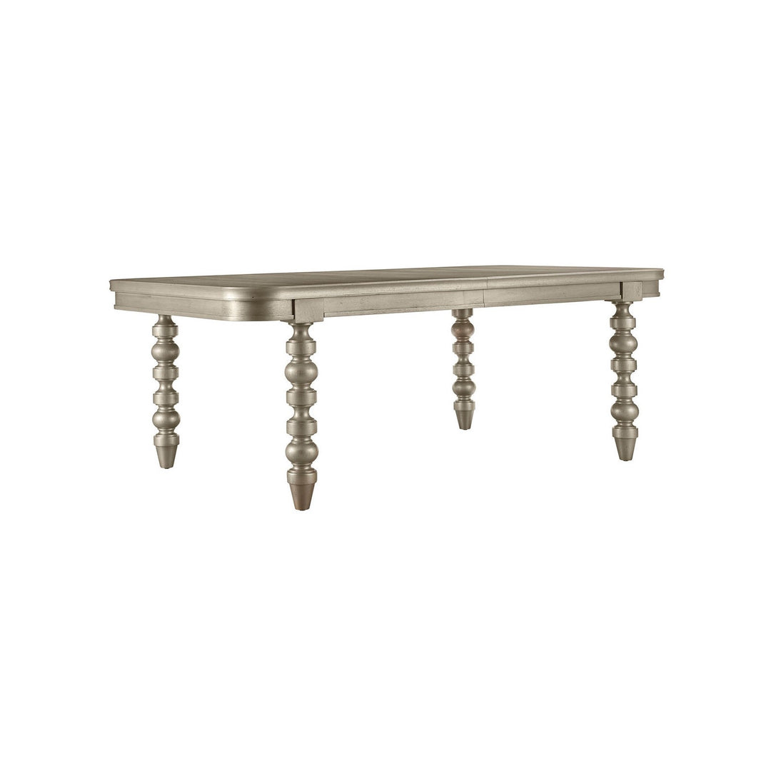 Morrissey Oldham Leg Dining Table - Bezel - Silver