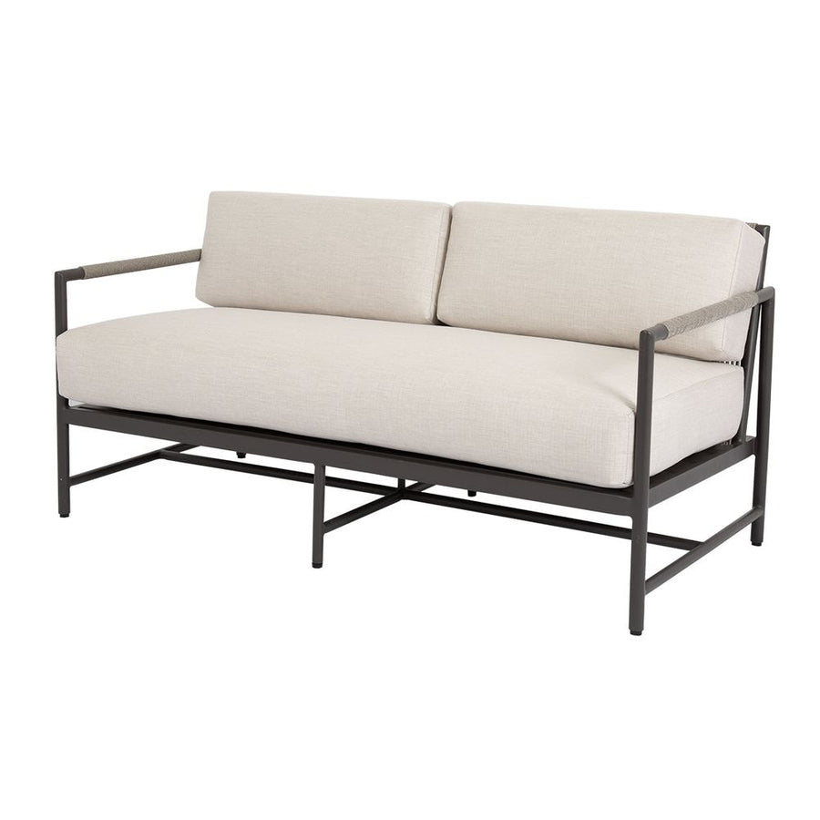 Outdoor Sofas and Sectionals Pietra Loveseat in Echo Ash, No Welt