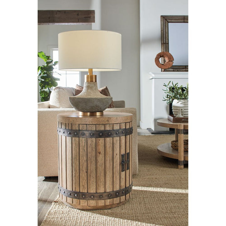 Side Tables Terrace Row Wine Barrel End Table - Light Wood