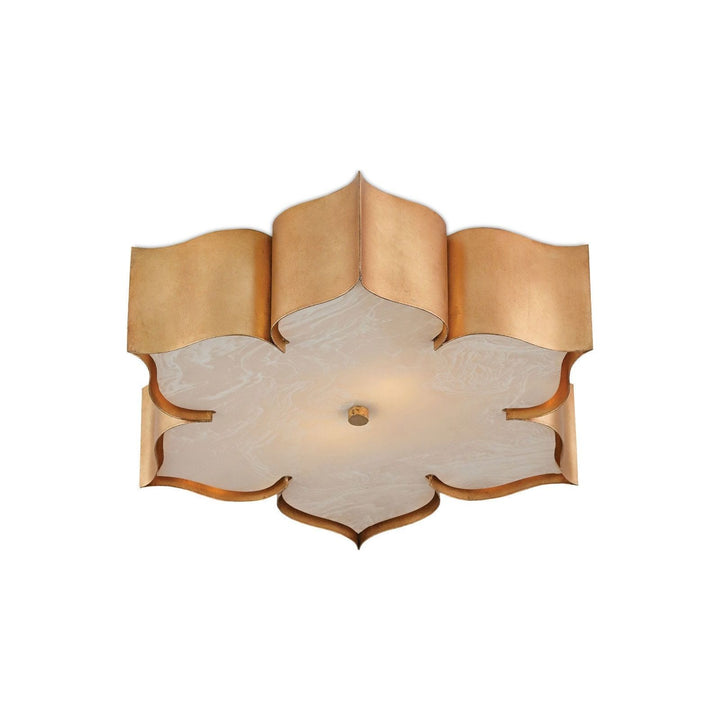 Grand Lotus Gold Flush Mount