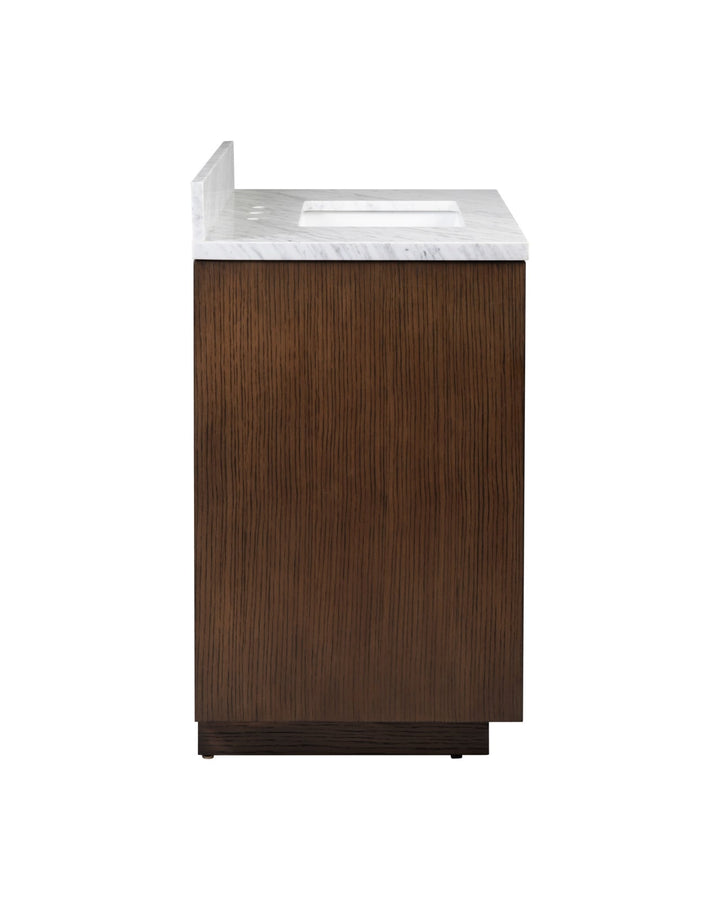 Vanities Morombe 36" Cocoa Marble Vanity with Rectangular Undermount Sink
