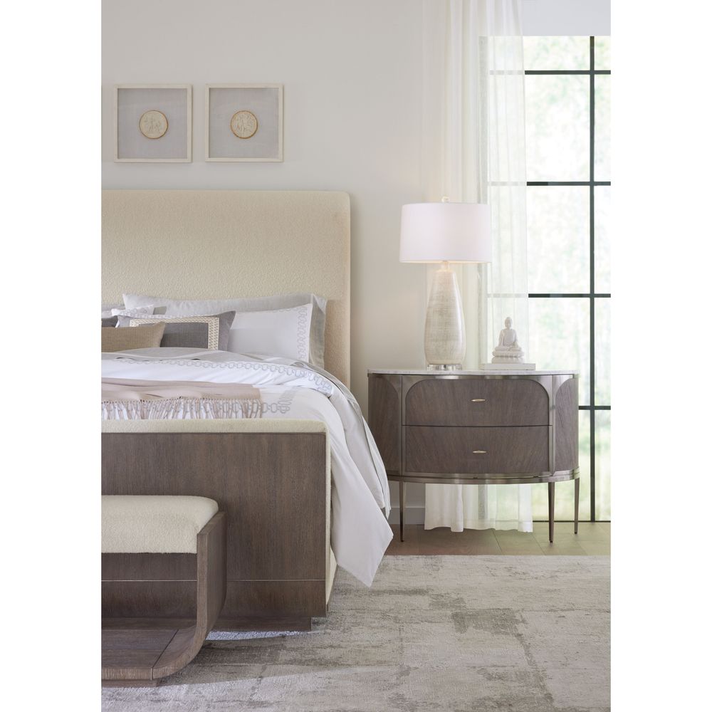 Modern Mood King Upholstered Panel Bed - Dark Wood