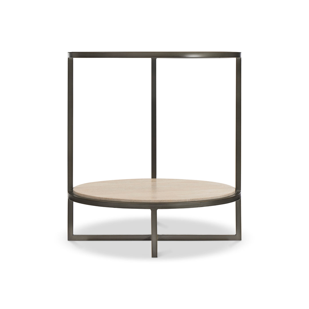 Harlow Metal Round Chairside Table