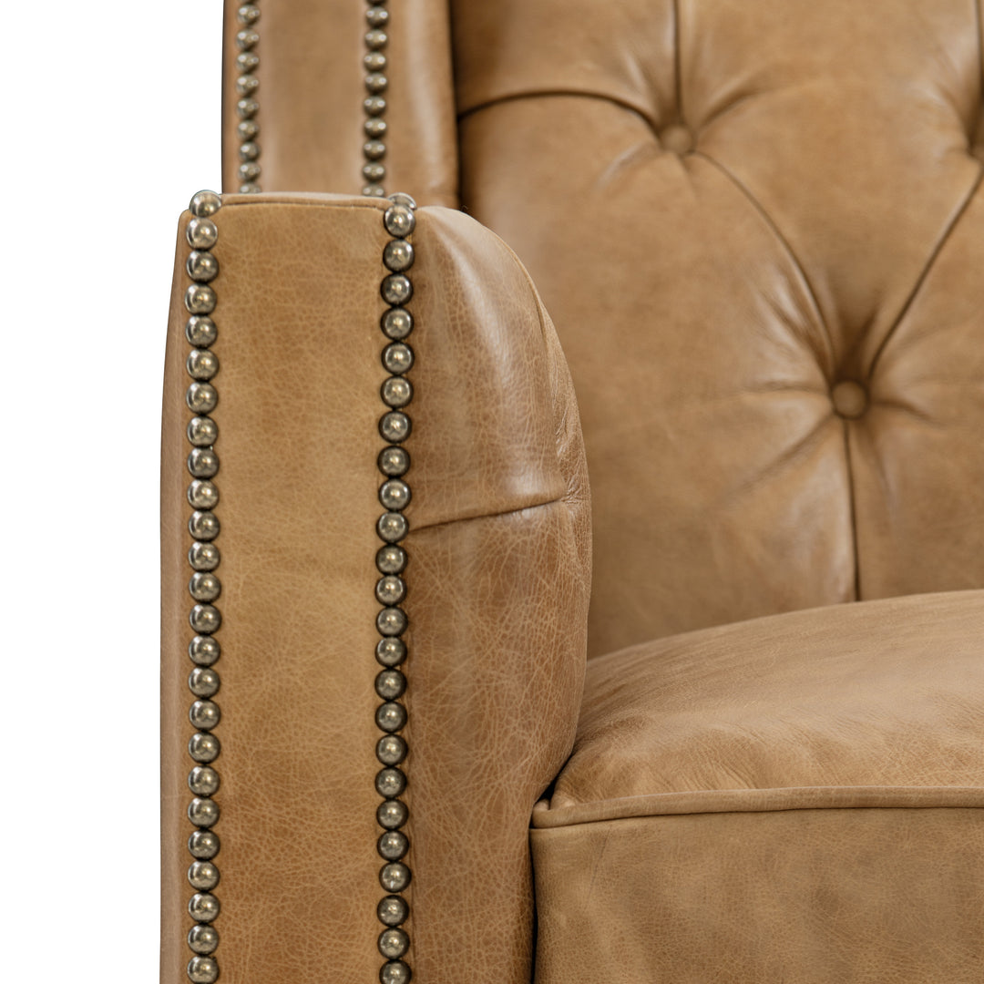 Candace Leather Swivel Chair