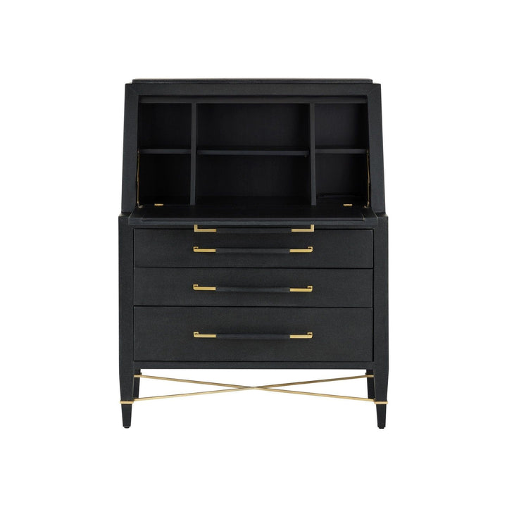 Verona Black Secretary Desk