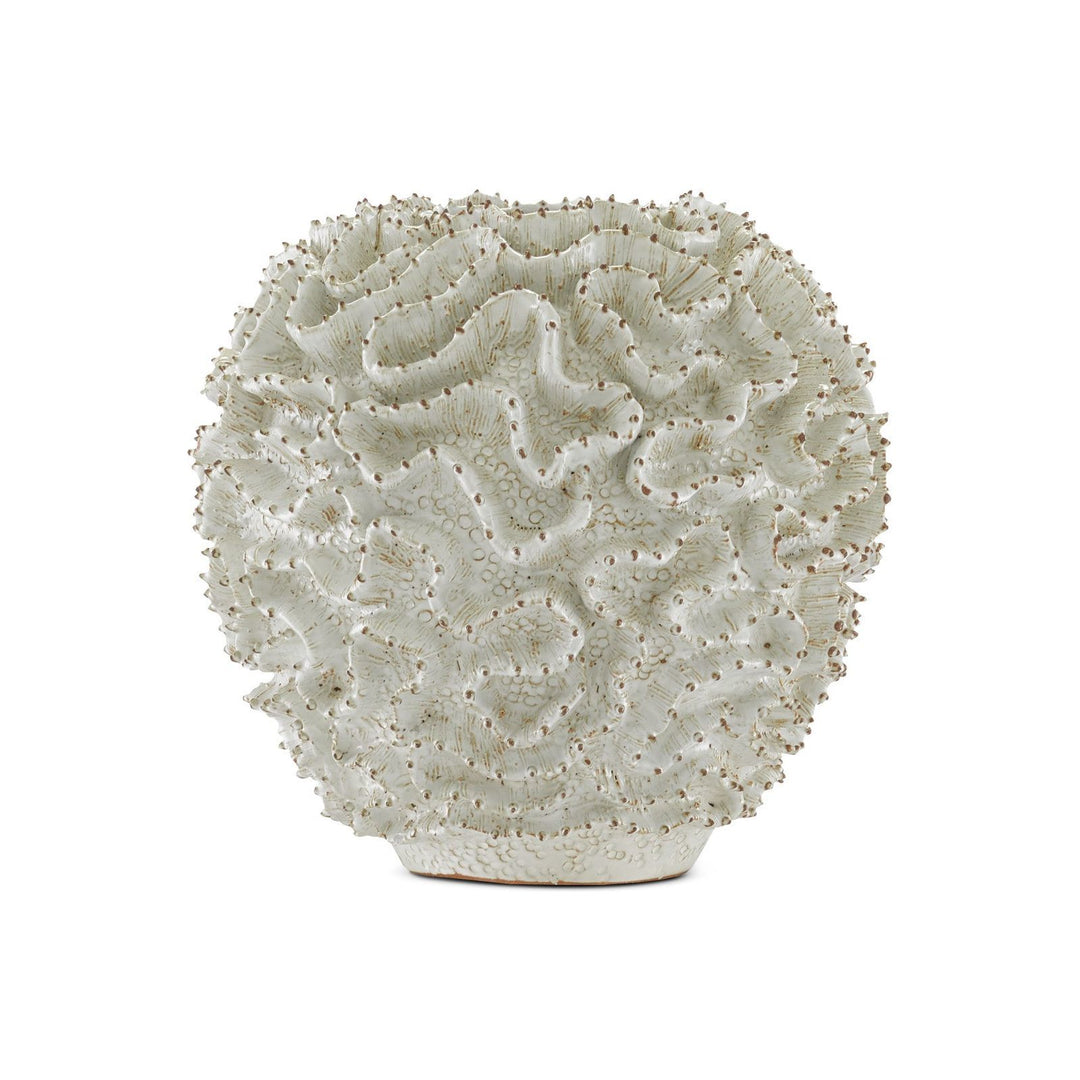 Swirl Small White Vase