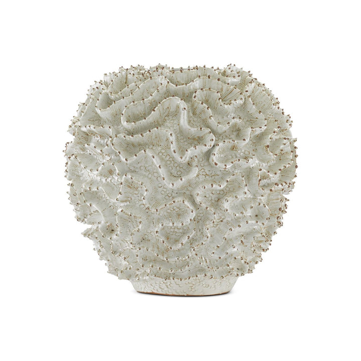 Swirl Small White Vase