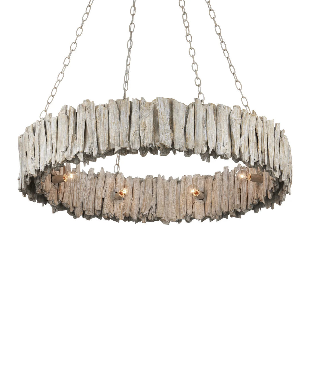 Driftwood Whitewash Ring Chandelier