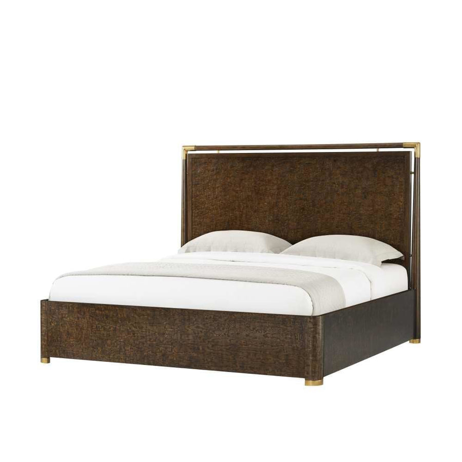 Kesden Wood Bed-Theodore Alexander-THEO-TA83057.C351-BedsPyramid Brown-1-France and Son