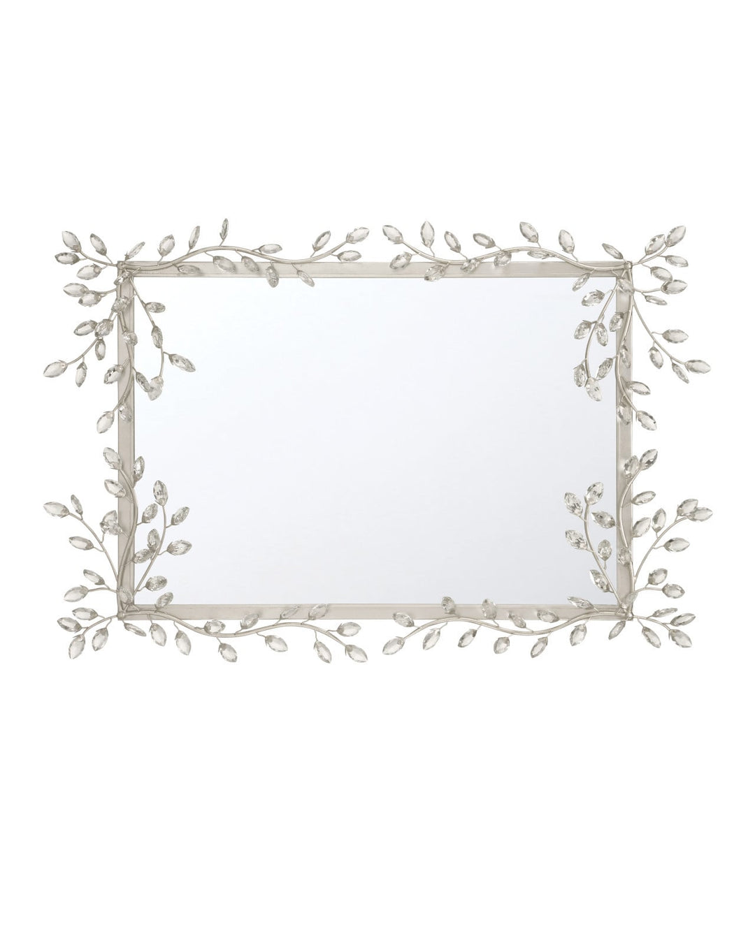 Wall Mirrors Forget-Me-Not Silver Rectangular Mirror