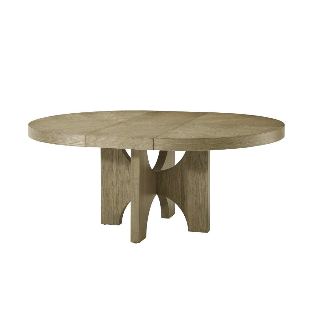 Catalina Extending Round Dining Table-Theodore Alexander-THEO-TA54026.C306-Dining TablesNatural-2-France and Son