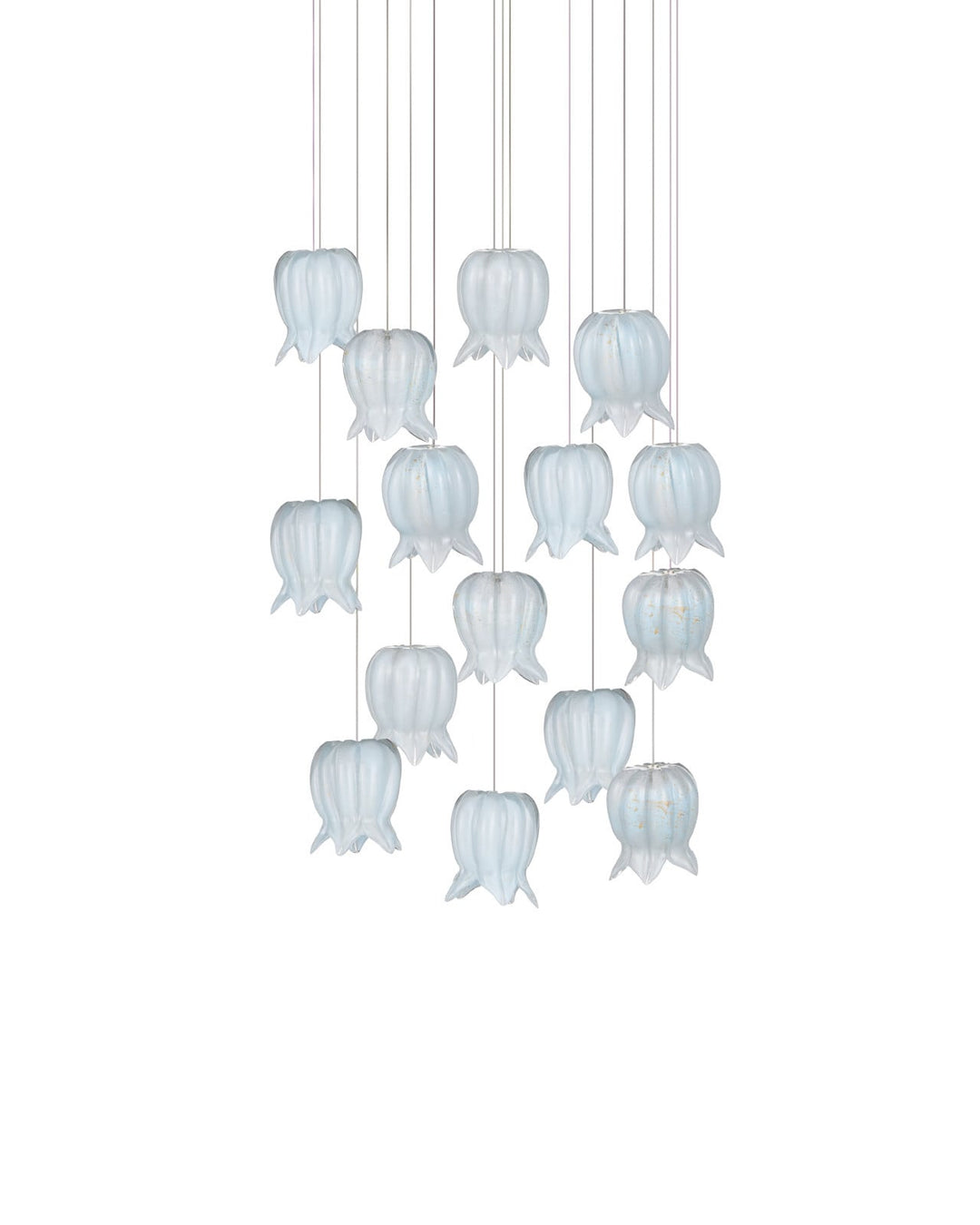 Pendants:Multi Polpo Blue 15-Light Round Multi-Drop Pendant