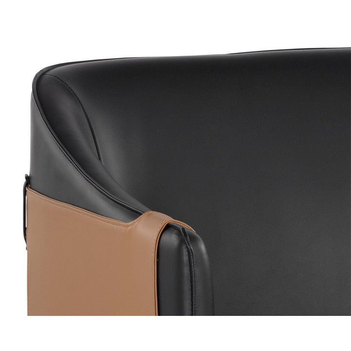Carter Lounge Chair - Napa Black / Napa Cognac