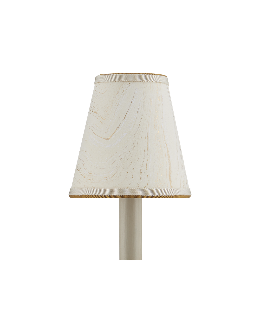 Marble Cream Paper Tapered Chandelier Shade