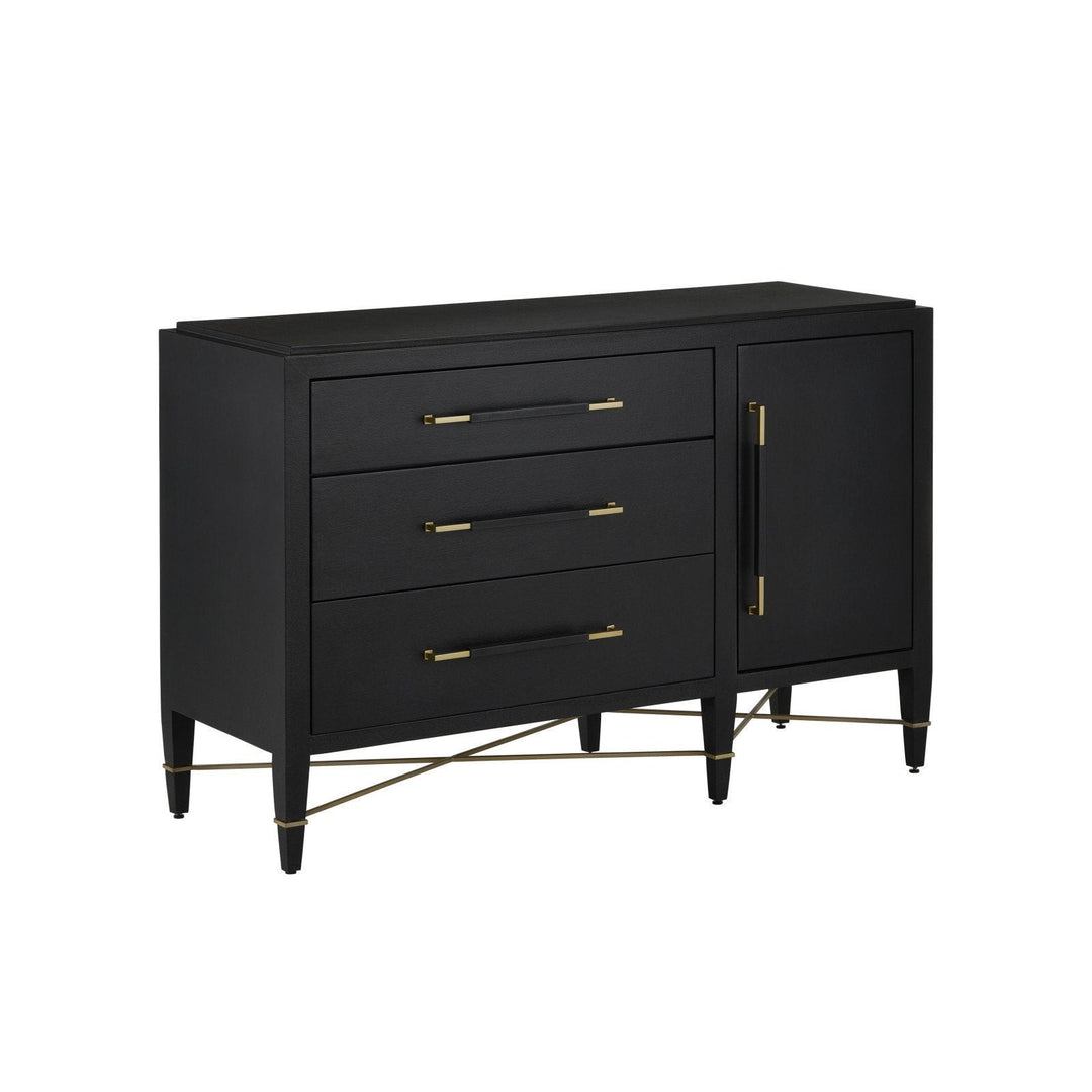 Verona Black Three-Drawer Chest