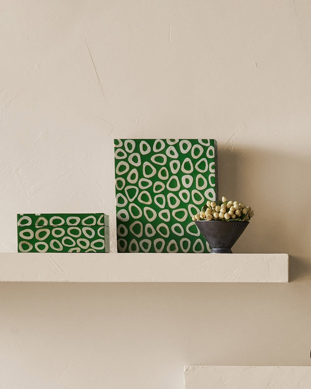 Boxes Ovoid Green Box Set of 2