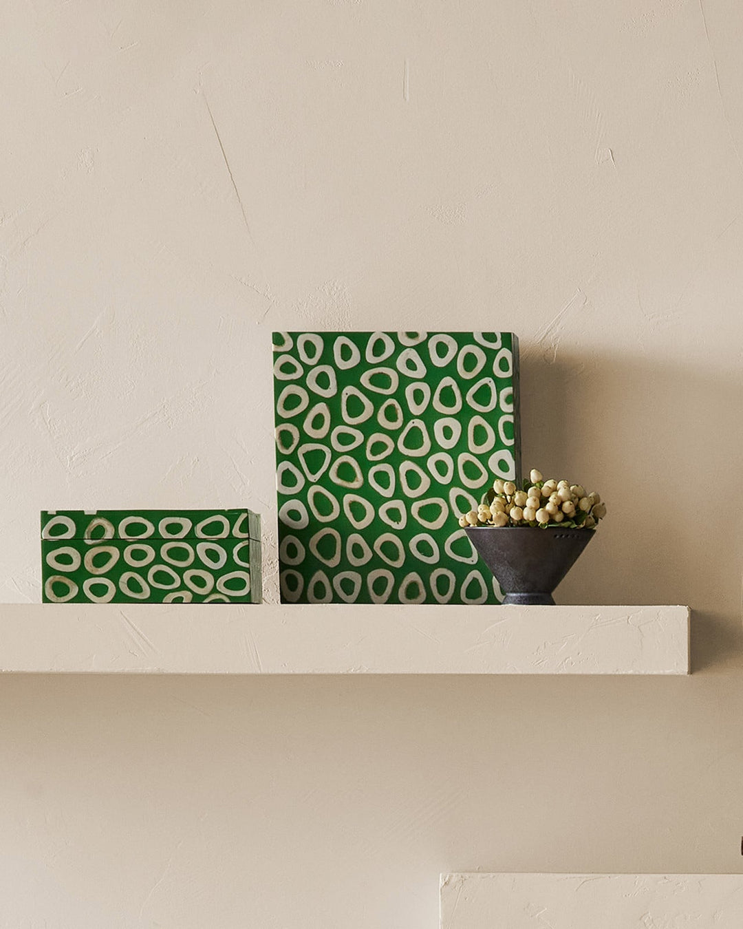 Boxes Ovoid Green Box Set of 2