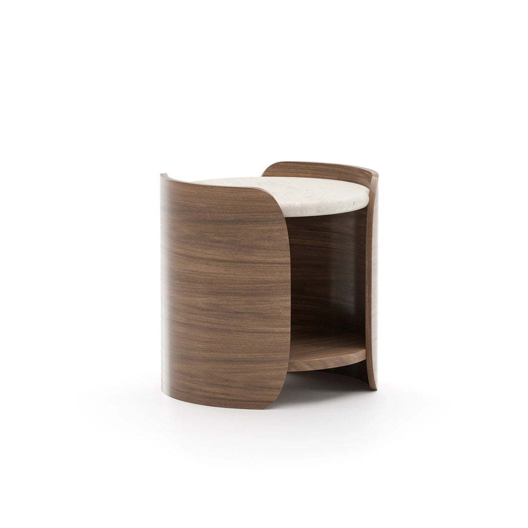 Fleur Side Table W/ Wood Shelf - image 2