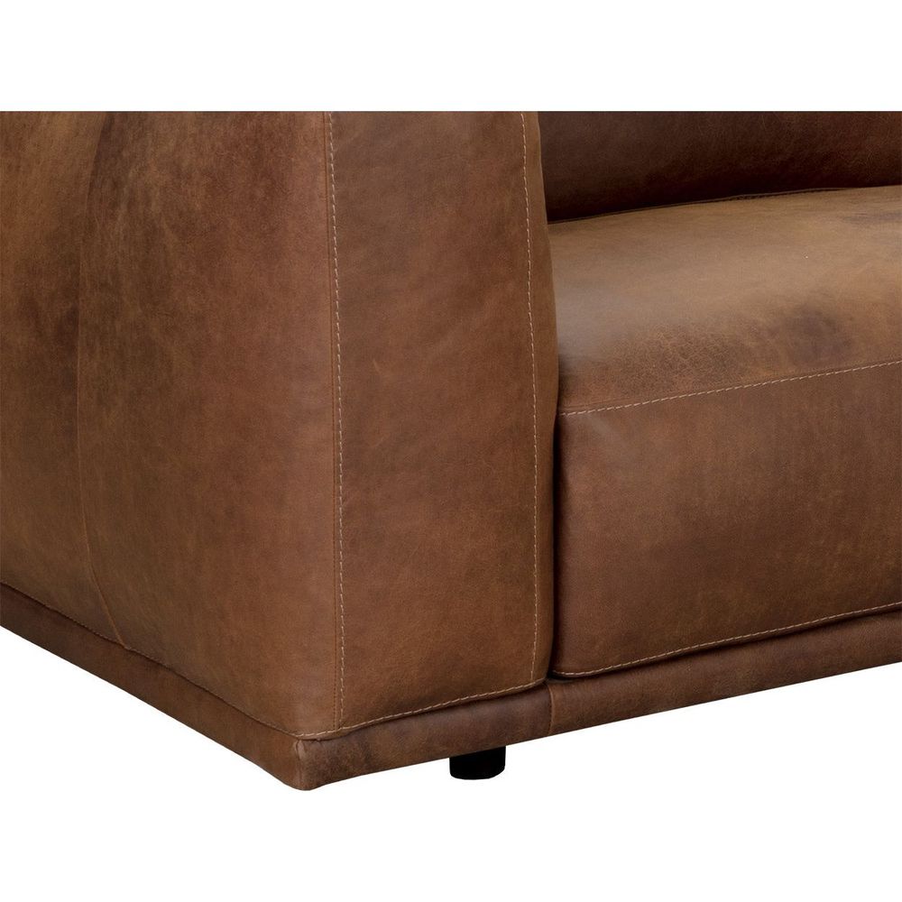 Beau Sofa Chaise - Raf - Lucia Tobacco Leather