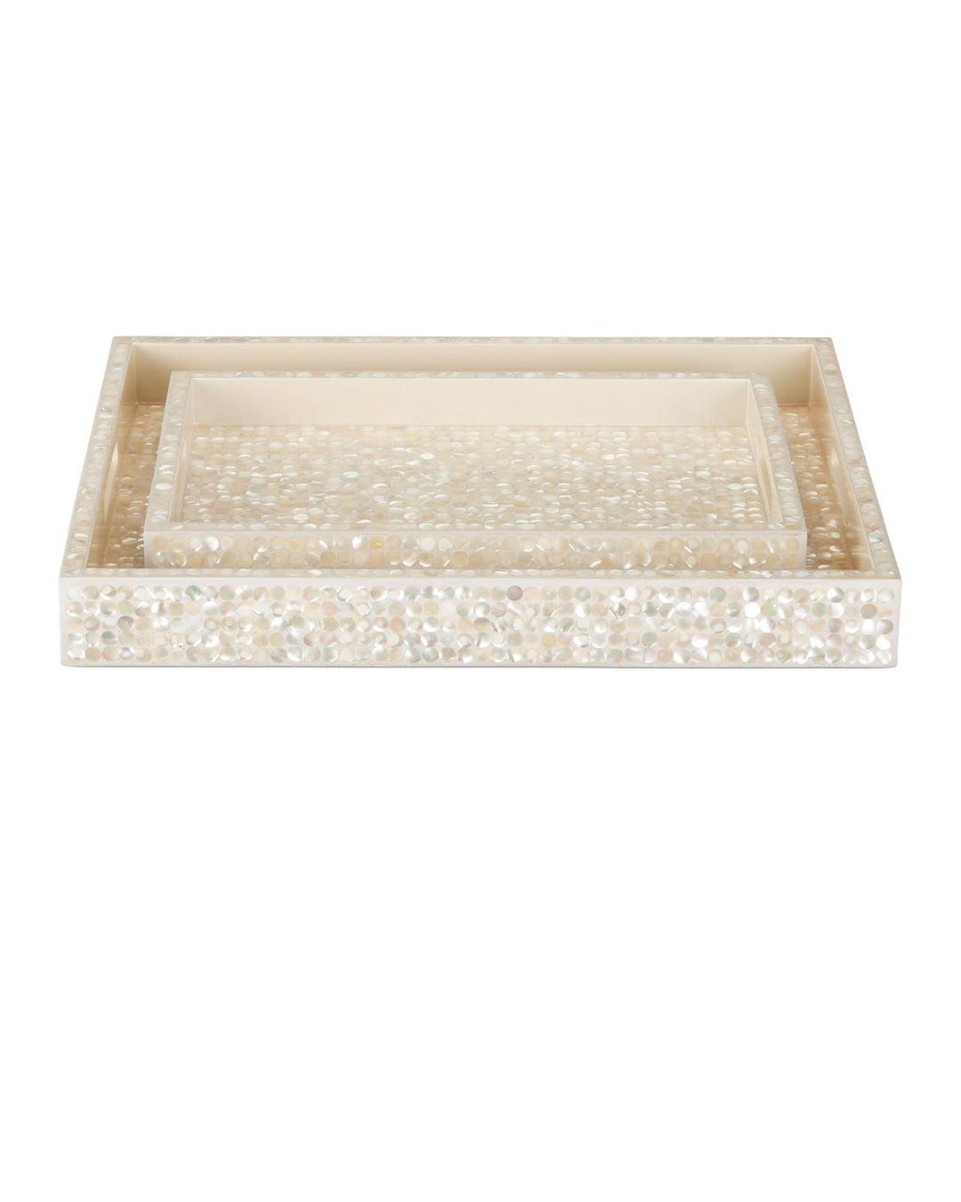 Serveware: Trays Gerri Dot Mother of Pearl Tray Set of 2