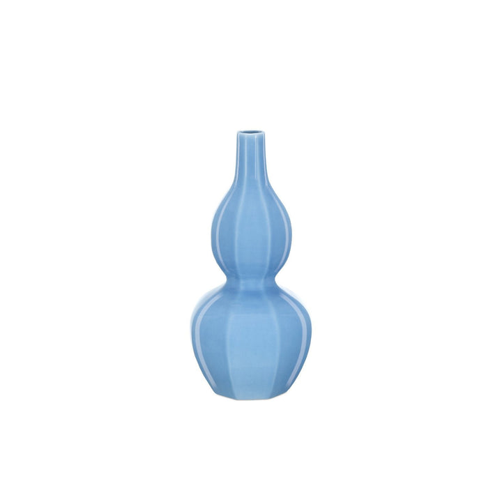 Sky Blue Octagonal Double Gourd Vase