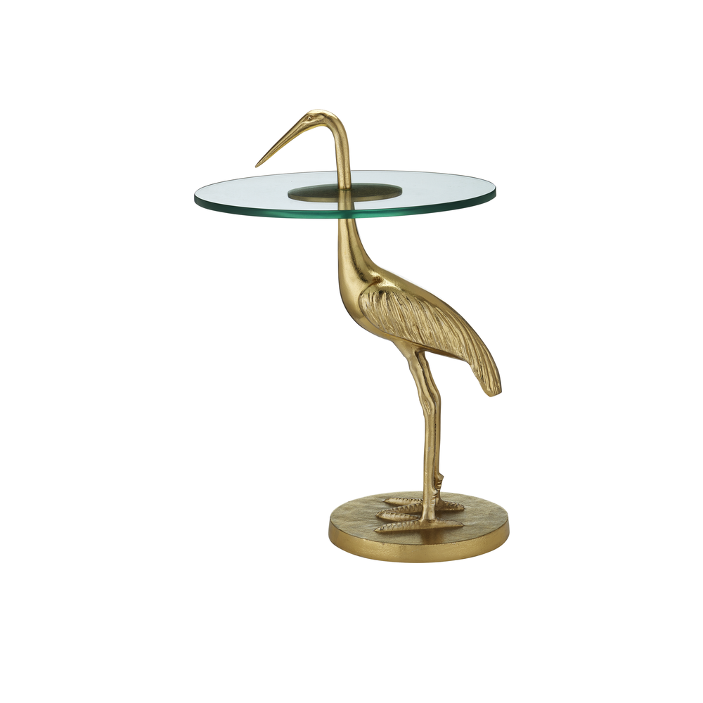 Side Tables Crane Brass Accent Table