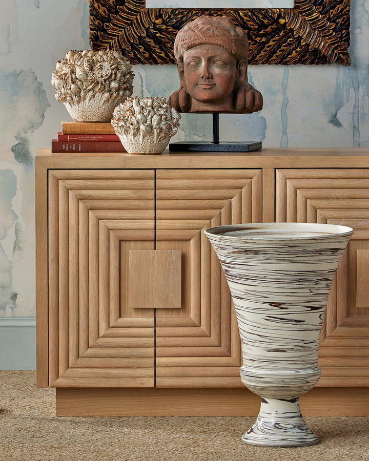 Vases Jejune Beige Large Footed Vase