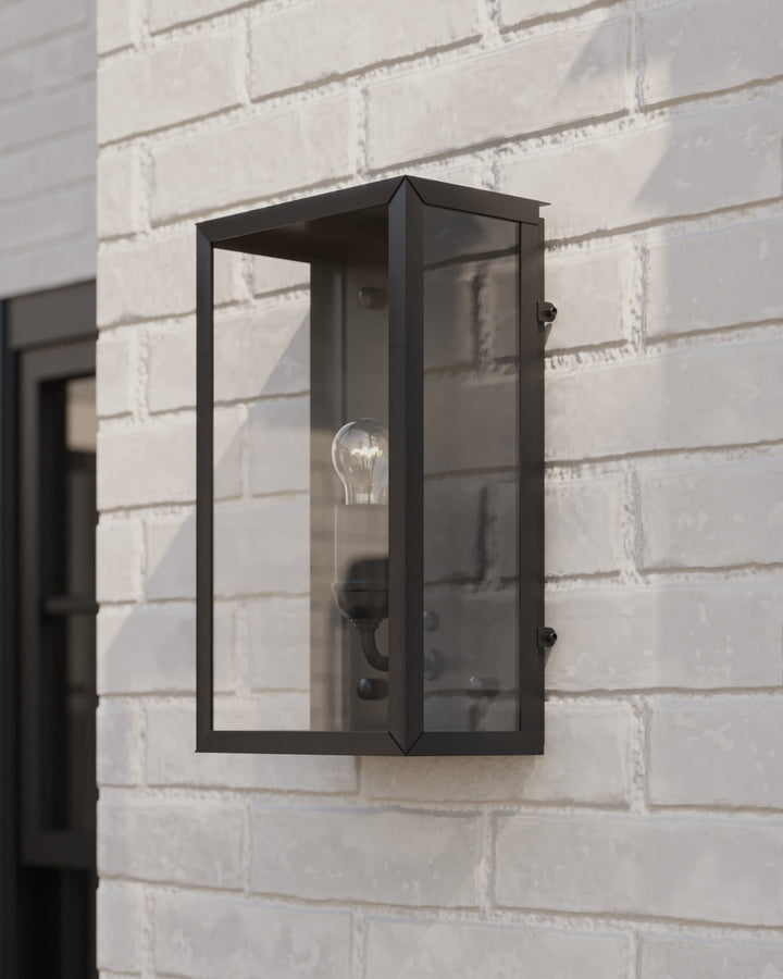 Outdoor Wall Sconces Royster Black Outdoor Wall Sconce