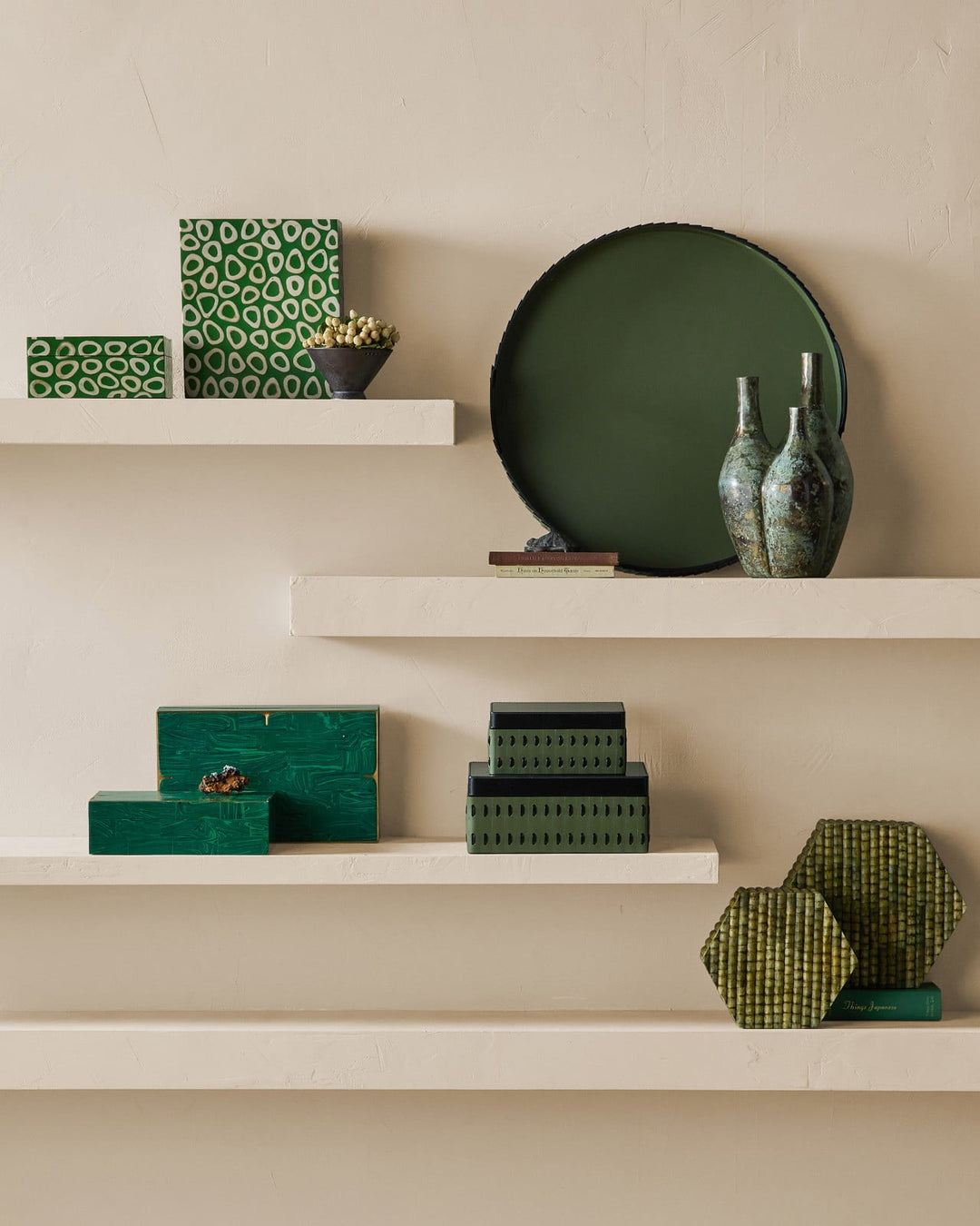 Boxes Orin Green Box Set of 2