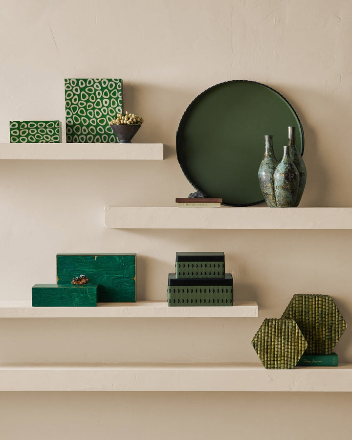 Boxes Orin Green Box Set of 2