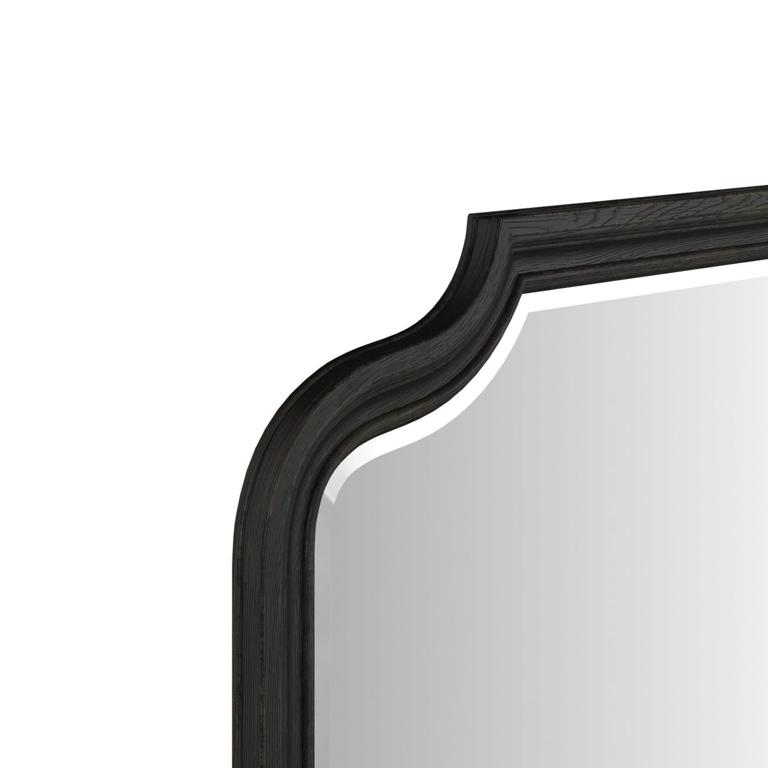 Atrium Landscape Mirror — hand rubbed black with undertones of brown