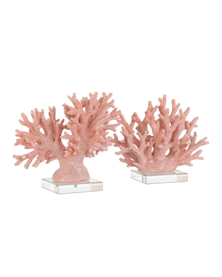 Decorative Objects Fire Coral Set of 2