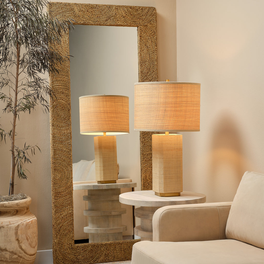 Harbor Floor Mirror in Seagrass-Jamie Young-JAMIEYO-6HARB-MIFL-Mirrors-2-France and Son