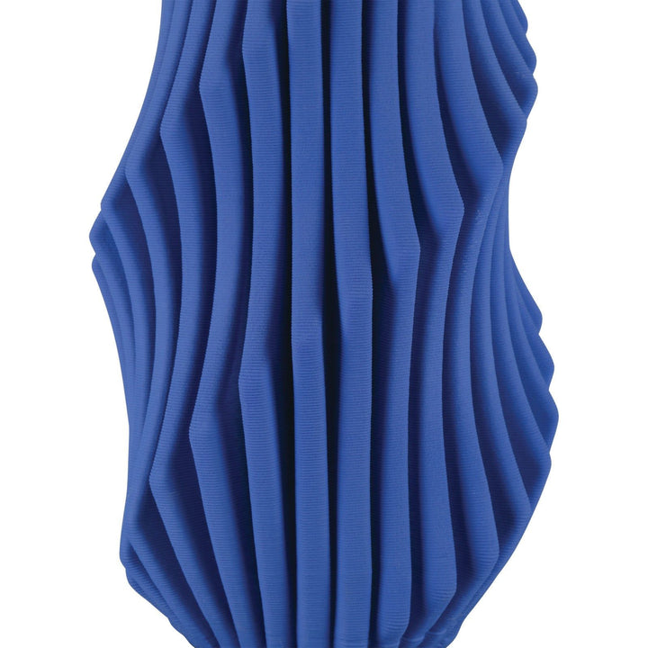 Blue Pleat Medium Vase