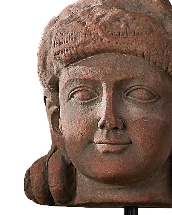 Decorative Objects Mathura Head on Stand