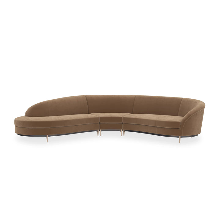 Three'S Company Chaise 3Pc Sectional