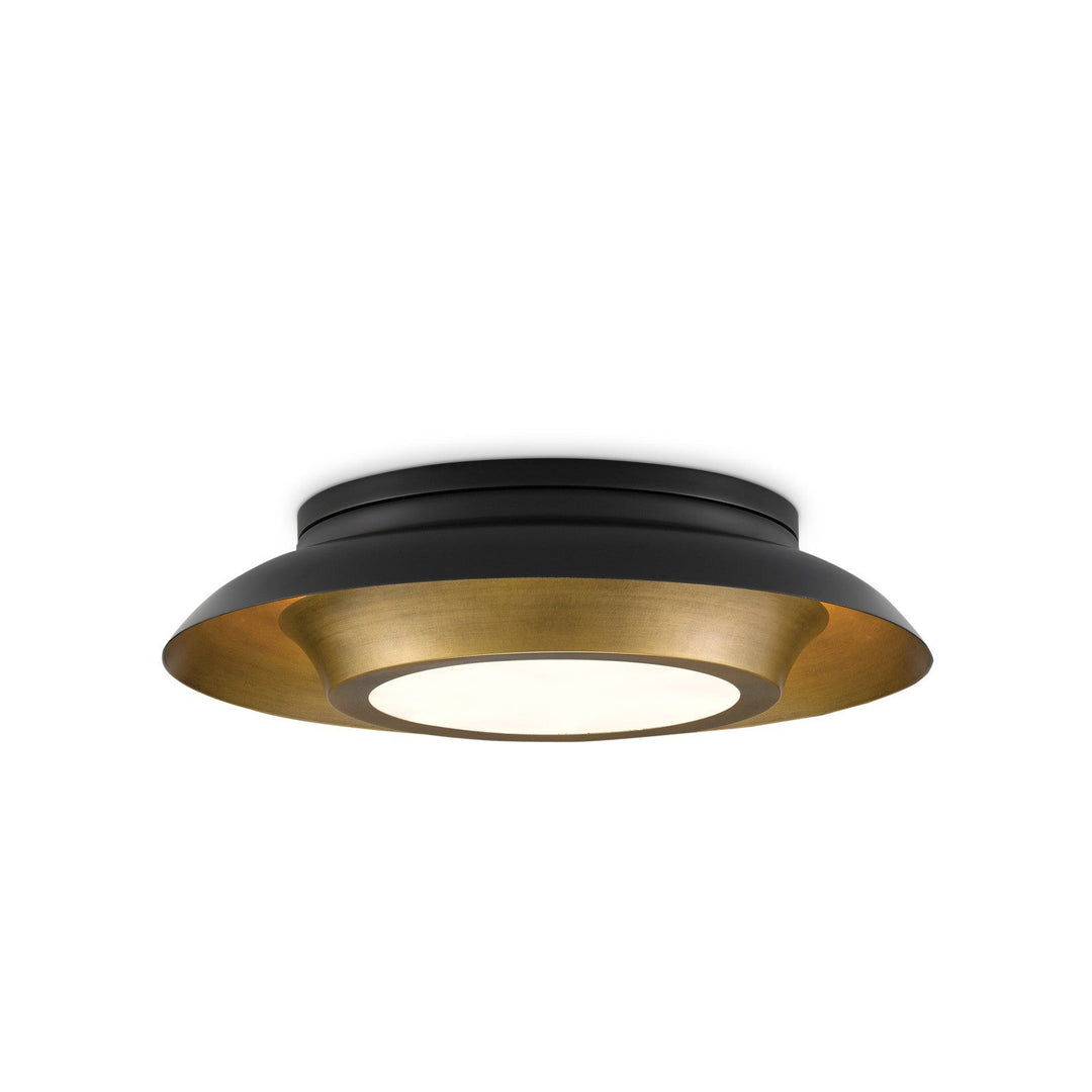 Metaphor Black & Brass Flush Mount