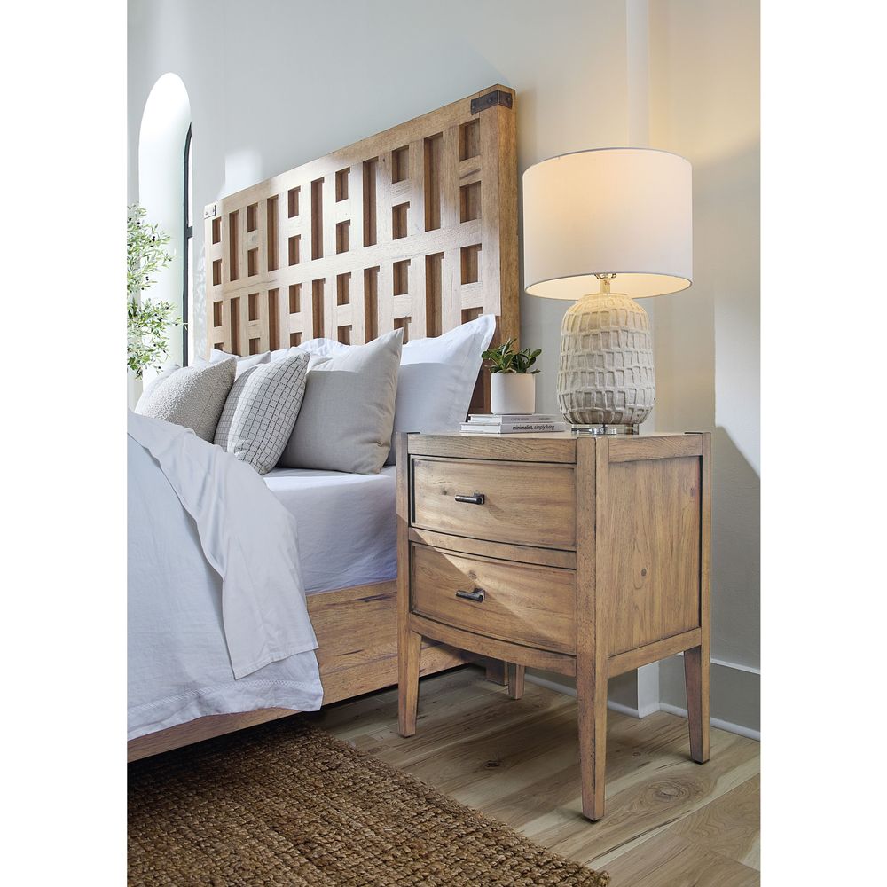 Nightstands Vineyard Row Two Drawer Nightstand - Light Wood